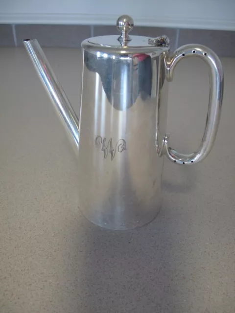 English Silver Color Coffee Pot handle stay cool hallmark HH Friend Birmingham 2