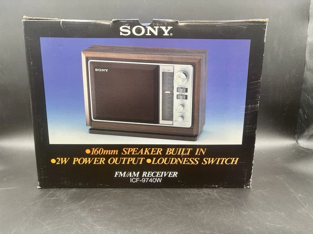 SONY ICF-604 FM/AM 2 Band Receiver Card Size Slim Portable Radio