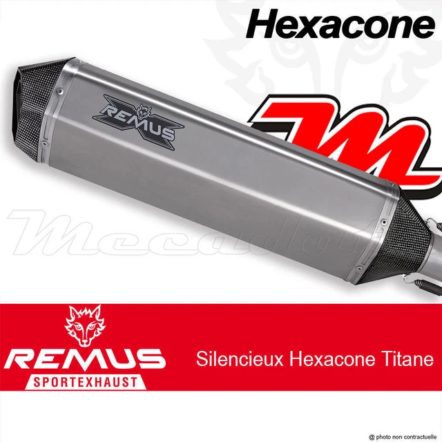 Pot D'échappement Remus Hexacone Titane Avec Catalyseur Pour BMW F800ST (2006) - Neuf, Garantie 2 Ans