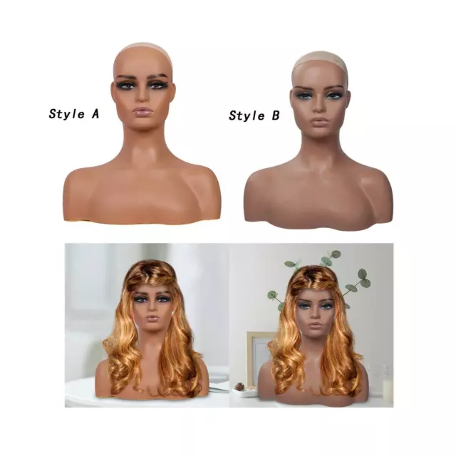 Modèle de buste de tête de Mannequin femme avec épaule pour le style de