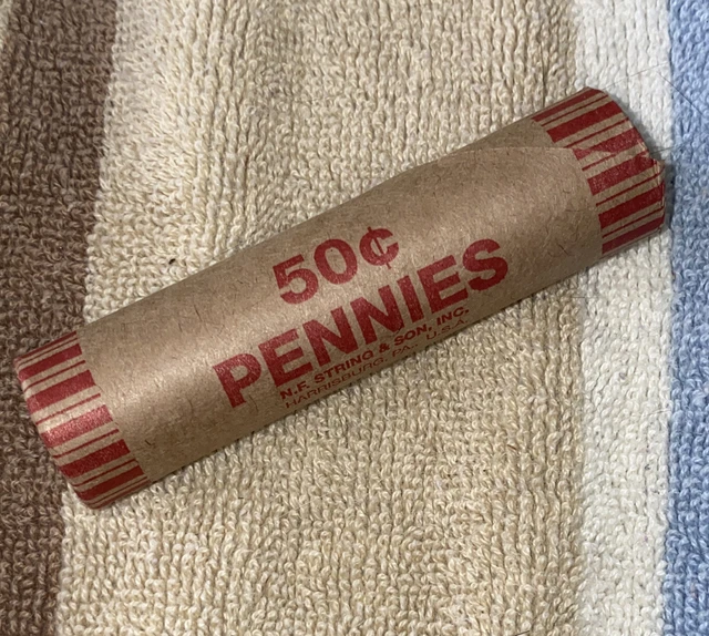 1 US Lincoln Wheat Cent Penny Roll 1916-S/1909 VDB UNC (50 Coins) Old Vintage 3