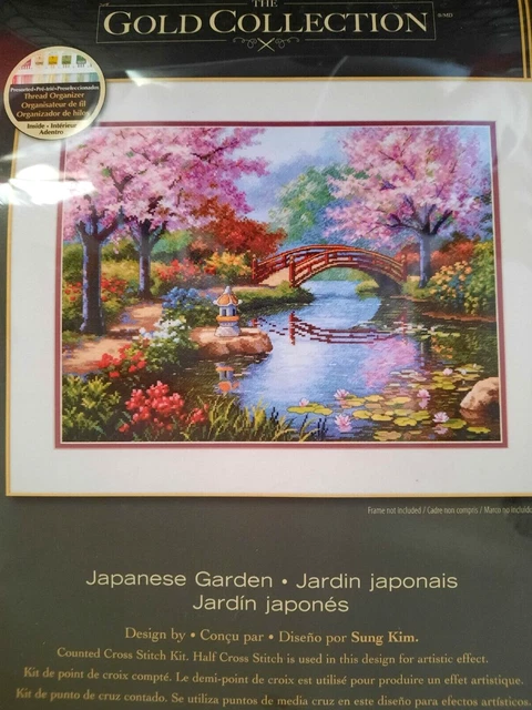 Kreuzstich-Set Die Goldsammlung ""Japanischer Garten"" Neu nach Abmessungen