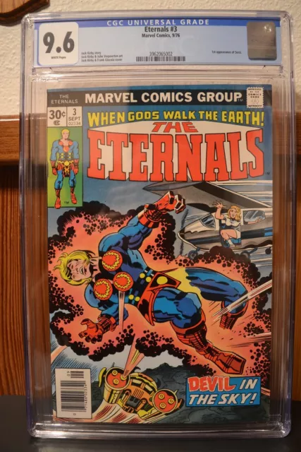 The Eternals #3 (1976) (CGC 9.6 NM) White Pages! Beauty 1st appearance of Sersi
