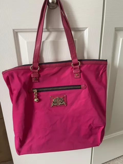 💖💕 Juicy Couture Pink Nylon Tote Purse- Y2K Hard to Find 💖💕 Gently Used