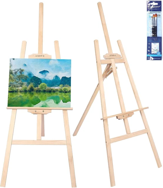 Cavalletto Da Tavolo Regolabile Con 3 Cassetti - Legno Di Faggio - Portatile Per Pittori, Artisti E Hobby - Foto 7