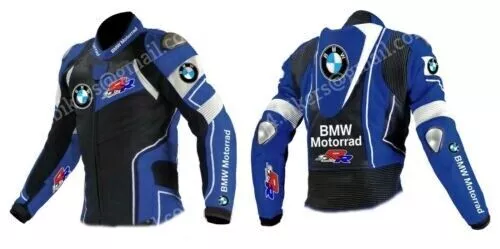 BMW Mens Motorbike Leather Jacket MOTOGP Racing Motorcycle Biker Leather Jackets