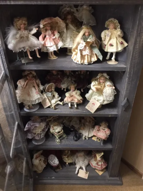 Kurt Adler Jocelyn Mostrom Lot of 24 Ornamental Mini Dolls PO/New Only Displayed