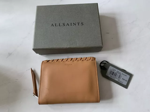 ALL SAINTS CARAMEL Leather KITA Wallet Purse 88 RRP 7.79