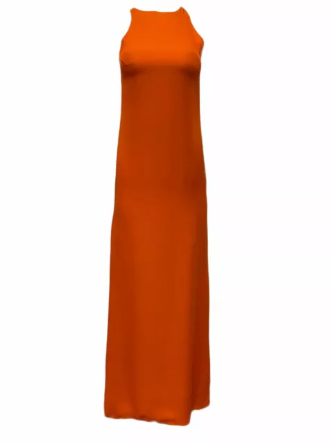 OLCAY GULSEN Women's Coral High Neck Maxi Dress 1024 z S $375 NEW