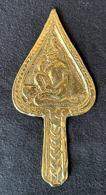 POPIL DORE SACRÉ KHMER DIVINITE talisman objet de cérémonie rituel Cambodge - 6
