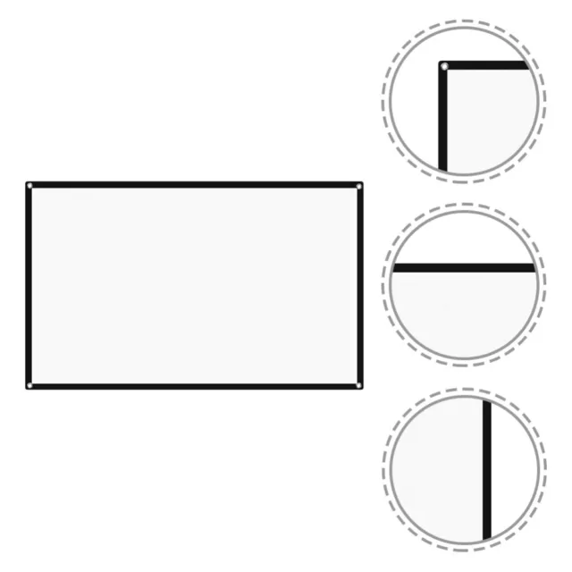 Mini proyector portátil para exteriores con pantalla de proyección de poliéster blanco para oficina