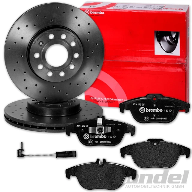 DISCHI FRENO BREMBO SPORT + PASTIGLIE POSTERIORI per MERCEDES CLASSE C W/S204 A/C207