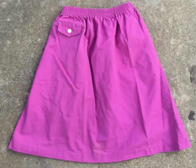 Vintage Kim Stacy Skirt Made In USA 70s 80s Girls 7 Elastic Waist 3