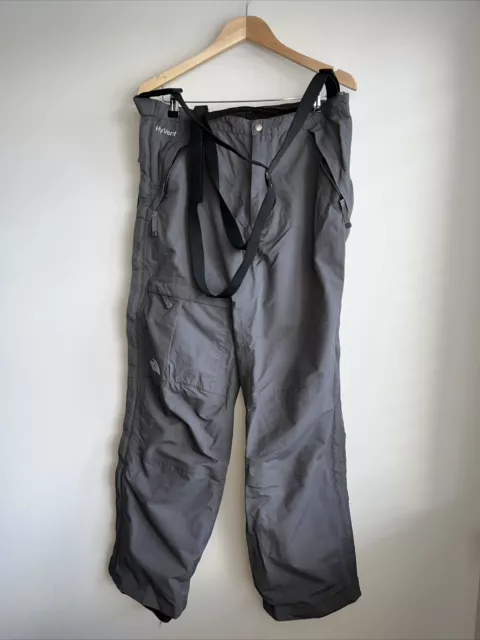 The North Face Hyvent Mens Grey Ski Trousers / Salopettes - Size Large (L) VGC