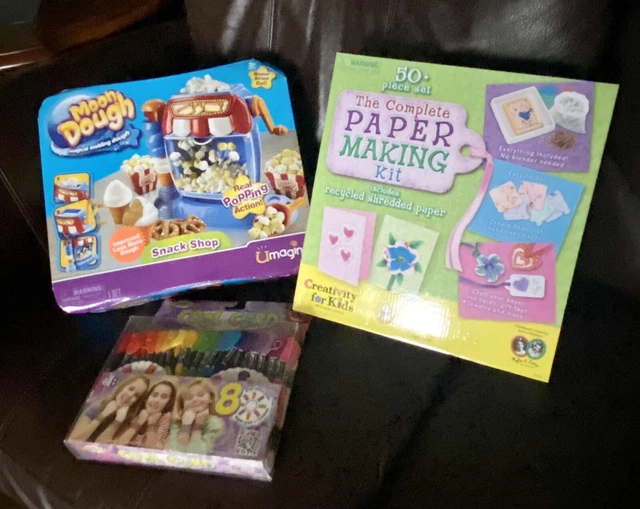 Crafts- Lot Of 3- Moon Dough, Paper Making, Friendship Bracelet Kit Crafts- Lot Of 3- Moon Dough, Paper Making, Friendship Bracelet Kit