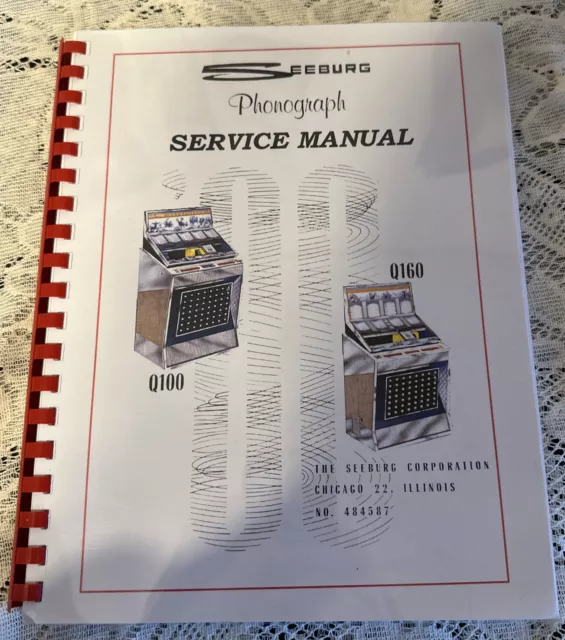 Seeburg Jukebox Manual Q100 Q160 Installation Troubleshooting Guide Parts List