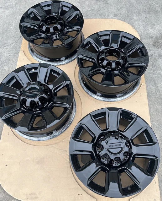 20" Ford F-250 F-350 F250 F350 Limited Platinum Black Wheels Rims Factory OEM