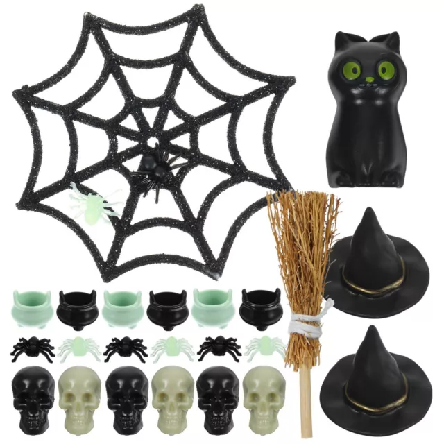 Miniature Toys for Crafts and House Accessories - Plastic Halloween Village-