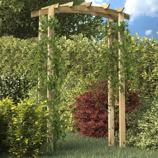 VidaXL Metall Rosenbogen Gartenbogen – 200x204 Cm, Rankhilfe Für Kletterpflanzen, Eisen