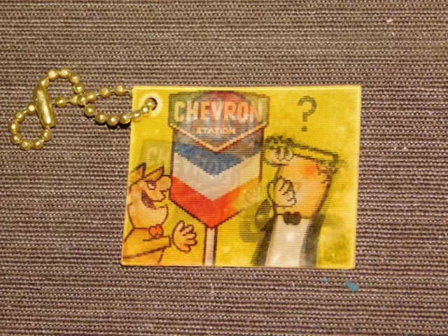 Vintage Oil Chevron Gasoline Gas Station Calso Flicker Key Chain Holder