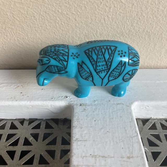 William the Hippo Blue Figurine Figure Egyptian Metropolitan Museum of Art B50