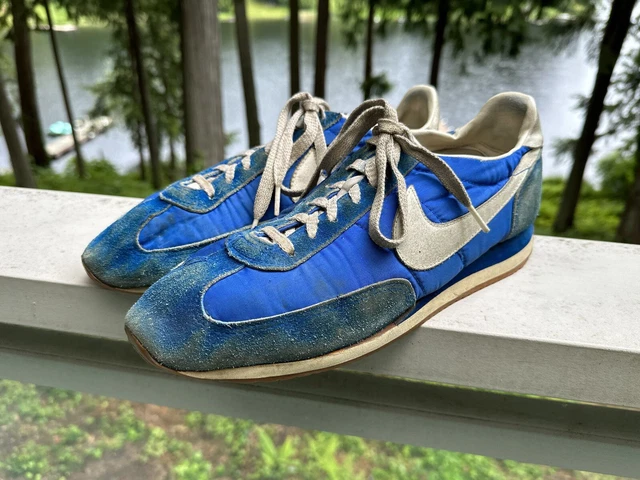 NIKE OCEANIA BLUE x Whie US 12 Made in Korea 80s Vintage Used