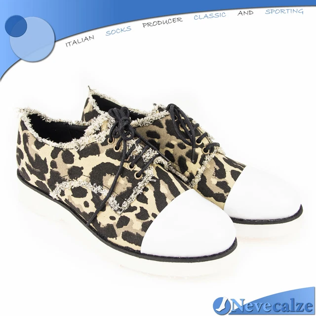 SCARPE DONNA SNEAKERS mimetica con tacco basso sfoderate
