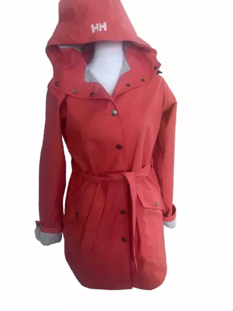 Abrigo de lluvia Helly Hansen Kirkwall para mujer - rojo/naranja mediano