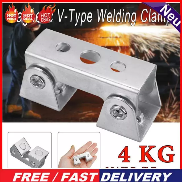 1pc V Type Welding Jig Adjustable Magnetic Clamps V Pads Fixture Holder Tools