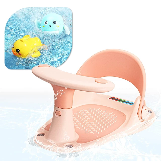 Baby Infant Bath Seat for Babies Bathtub Seat 2 Turtle Bath Toys 4 Suction Cups