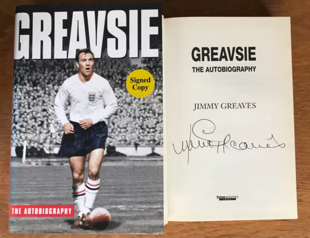 JIMMY GREAVES SIGNED Greavsie The Autobiography Spurs Chelsea England HB in DJ