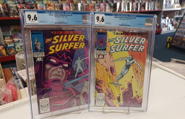 SILVER SURFER Limited Series #1-2 SET (1988) CGC 9.6 ~ STAN LEE & MOEBIUS ~ WP