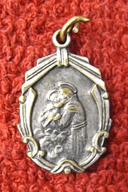 Vintage Saint Anthony Pray For Us Catholic Medal Medallion