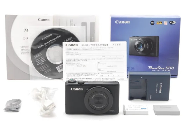 [Near MINT in Box] Canon PowerShot S110 12.1MP Digital Camera Black From JAPAN