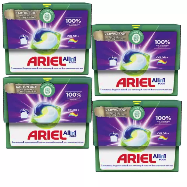 4x 15 WL Ariel Compact Actilift Power Color Pods All in 1 Farbe Wäsche Universal