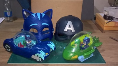 PJ Maschera Deluxe owlette ALIANTE CON LUCI E SUONI E Gekko/catboy Veicoli 