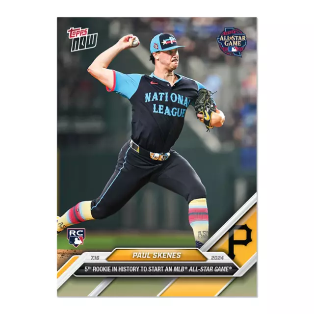 PAUL SKENES 2025 MLB TOPPS NOW® Card 436 Rookie Card All Star Game
