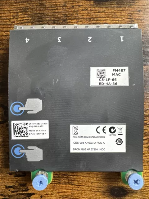 Dell PowerEdge Quad Port 1GBe Network Card 0FM487 FM487