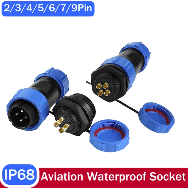 SP13 IP68 WATERPROOF Plug and Panel Socket Connector Aviation 2/3/4/5/6 ...
