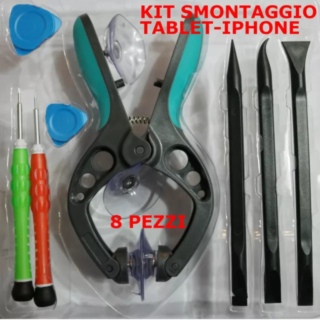 Kit Ventosa Torx Smontaggio Riparazione Display Smartphone Iphone 8 Pezzi