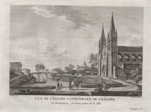 Châlons-en-Champagne Marne Grand-Est France gravure estampe engraving 1780