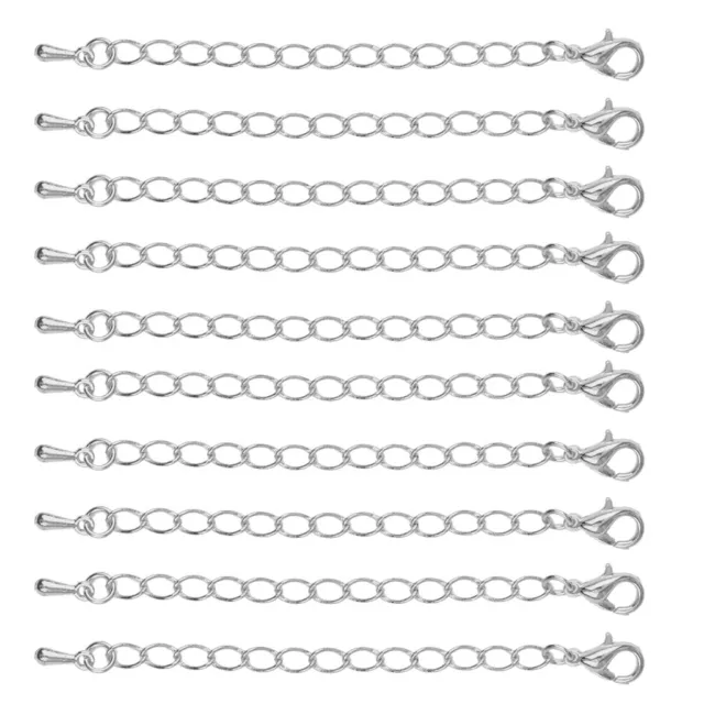 10 Stück Silber Extender Kette Verlängerungskette für Schmuck machen