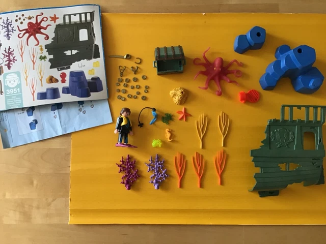 Playmobil 3951 RARE - Pieuvre, Trésor Et Scaphandrier - Neuf Dans Sa Boîte