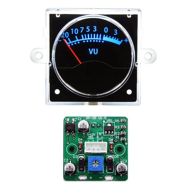 VU Meter Con Retroilluminazione T-90 Per Amplificatore Audio - Testa Di Livello Per Chassis Preamp, Componente Hi-Fi - 3