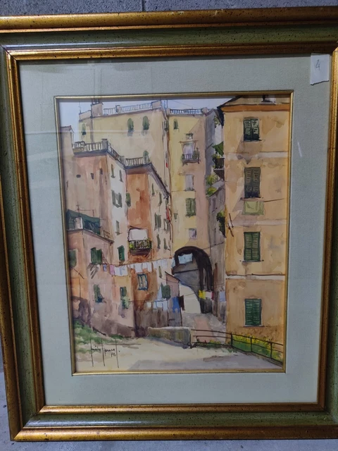 Acquerello di Guido Hanset "Campo Pisano" cm 48x38