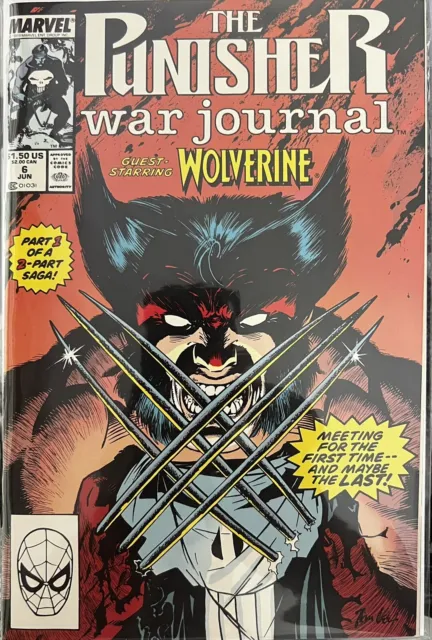Punisher War Journal #6 (1989) NM ICONIC Jim Lee Art Marvel Comics Wolverine