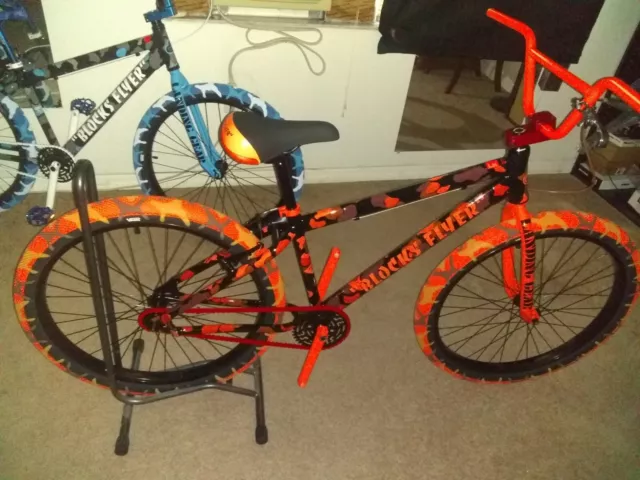 SE Blocks Flyer 26-inch BMX Freestyle Bike-Orange Camo