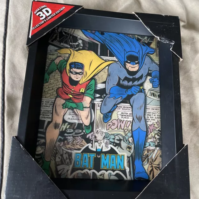 Lenticular Amazing 3D Collectors Limited Edition Batman Framed Picture