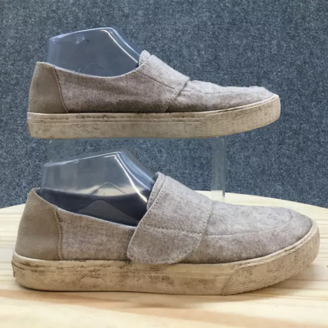 Toms Shoes Womens 8.5 Oatmeal Altair Slip On Sneakers Wool Suede Casual 10009073