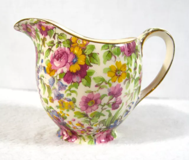 Antique Royal Winton Summertime Chintz Albans Creamer ENGLAND